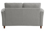 Hinshaw Gray Textured Fabric Loveseat