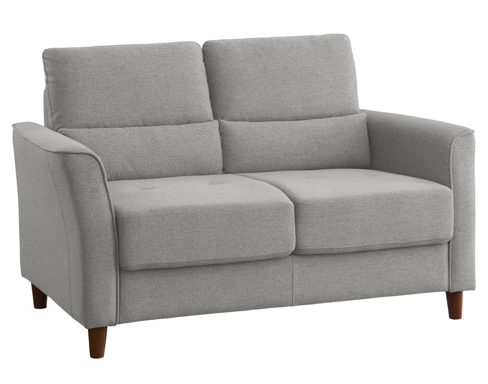 Hinshaw Gray Textured Fabric Loveseat