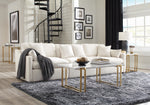 Hobson 3-Pc Off White Linen-Like Fabric Modular Sofa