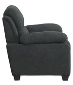 Holleman Dark Gray Textured Fabric Chair