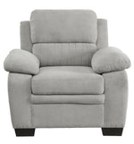 Holleman Gray Textured Fabric Chair