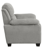 Holleman Gray Textured Fabric Chair