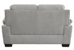 Holleman Gray Textured Fabric Loveseat