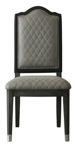 House Beatrice 2 Beige Fabric/Charcoal Wood Side Chairs