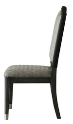 House Beatrice 2 Beige Fabric/Charcoal Wood Side Chairs