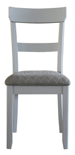 House Marchese 2 Gray Fabric/Pearl Gray Wood Side Chairs