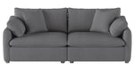 Howerton Gray Performance Fabric Loveseat