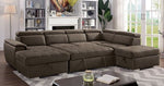 Hugo 4-Pc Light Brown Sectional with Sleeper