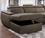 Hugo 4-Pc Light Brown Sectional with Sleeper