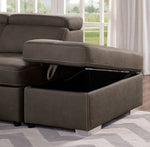 Hugo 4-Pc Light Brown Sectional with Sleeper