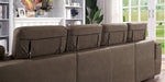 Hugo 4-Pc Light Brown Sectional with Sleeper