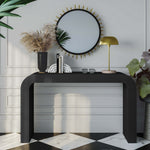 Hump Modern Black Wood Console Table