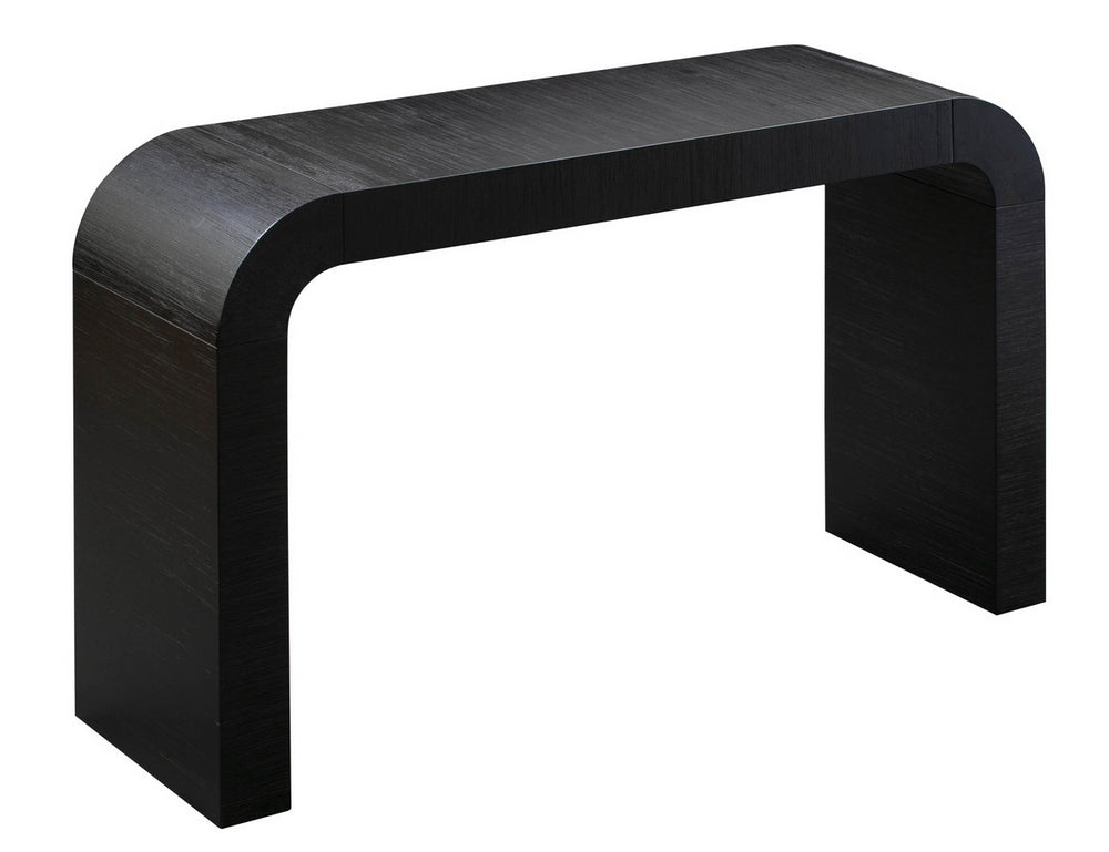 Hump Modern Black Wood Console Table