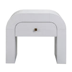 Hump Modern White Wood 1-Drawer Nightstand