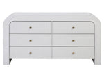 Hump Modern White Wood 6-Drawer Dresser