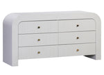 Hump Modern White Wood 6-Drawer Dresser