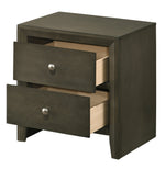 Ilana Gray Wood 2-Drawer Nightstand