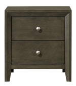 Ilana Gray Wood 2-Drawer Nightstand