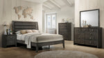 Ilana Gray Wood King Bed with Slatted Panel Headboard