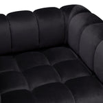 Image Black Velvet Tufted Cube Chair