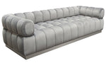 Image Platinum Grey Velvet Tufted Sofa (Oversized)