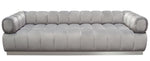 Image Platinum Grey Velvet Tufted Sofa (Oversized)