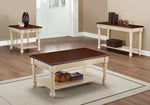 Immacolata Dark Cherry/Antique White Wood Coffee Table