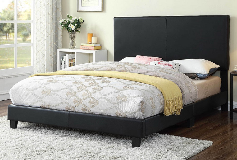 Ioanna Black PU Leather Full Bed