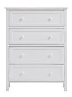 Iolanda White Wood 4-Drawer Chest