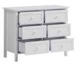 Iolanda White Wood 6-Drawer Dresser