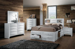 Ireland White Wood 5-Drawer Chest