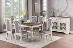 Iwona Brown/White Wood Rectangular Dining Table