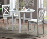 Jaelynn 3-Pc Antique White Dining Table Set