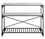 Jakob Grey Concrete/Black Metal Kitchen Cart