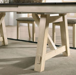 Jamestown Ivory/Dark Gray Wood Dining Table