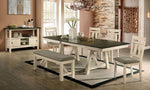 Jamestown Ivory/Dark Gray Wood Dining Table