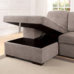 Jamiya 2-Pc Light Gray LAF Sectional Sofa Bed