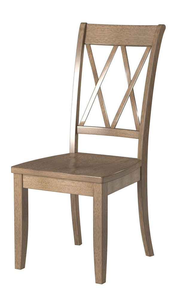 Janina 2 Brown Wood Side Chairs