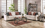 Jarrow Ivory Linen-Like Fabric Loveseat