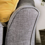 Jarrow Light Gray Linen-Like Fabric Loveseat