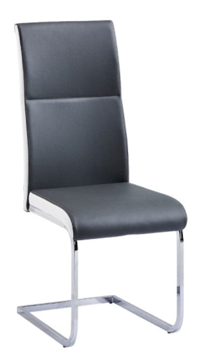 Jayden 2 Grey Faux Leather/Metal Side Chairs