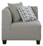 Jayne 4-Pc Gray Fabric Modular Sectional Sofa