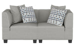 Jayne Gray Textured Fabric Loveseat