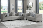 Jayne Gray Textured Fabric Loveseat