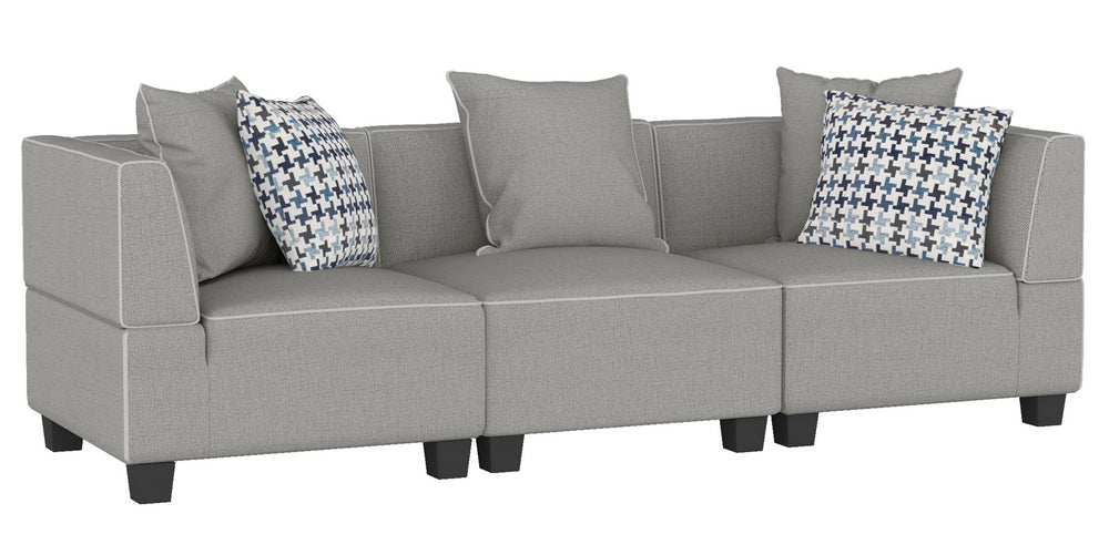 Jayne Gray Textured Fabric Modular Sofa