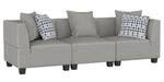 Jayne Gray Textured Fabric Modular Sofa