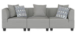 Jayne Gray Textured Fabric Modular Sofa