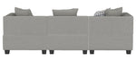 Jayne Gray Textured Fabric Modular Sofa