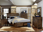 Jerrick Burnished Brown Wood 7-Drawer Dresser