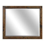 Jerrick Burnished Brown Wood Dresser Mirror